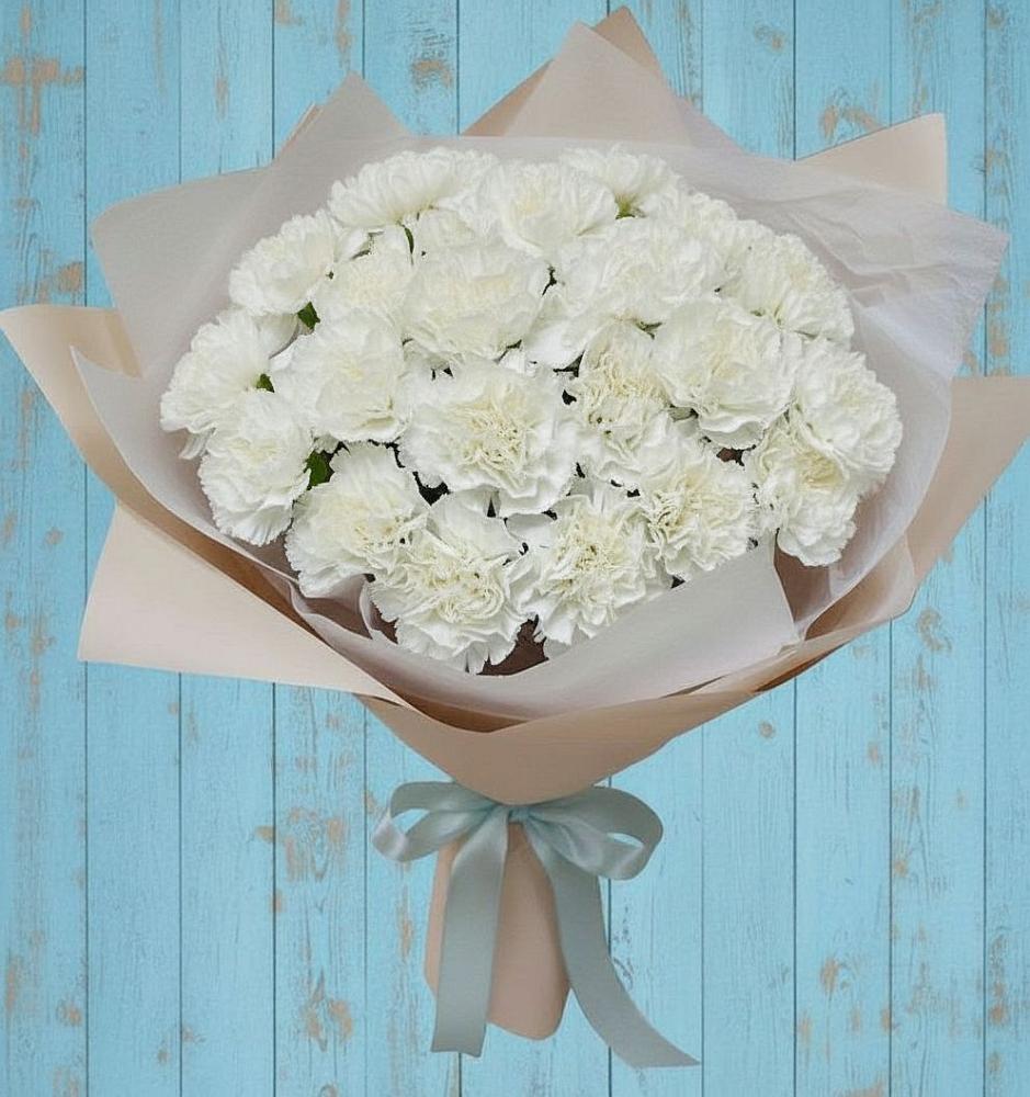 Букет цветов из: Гвоздики в Красном