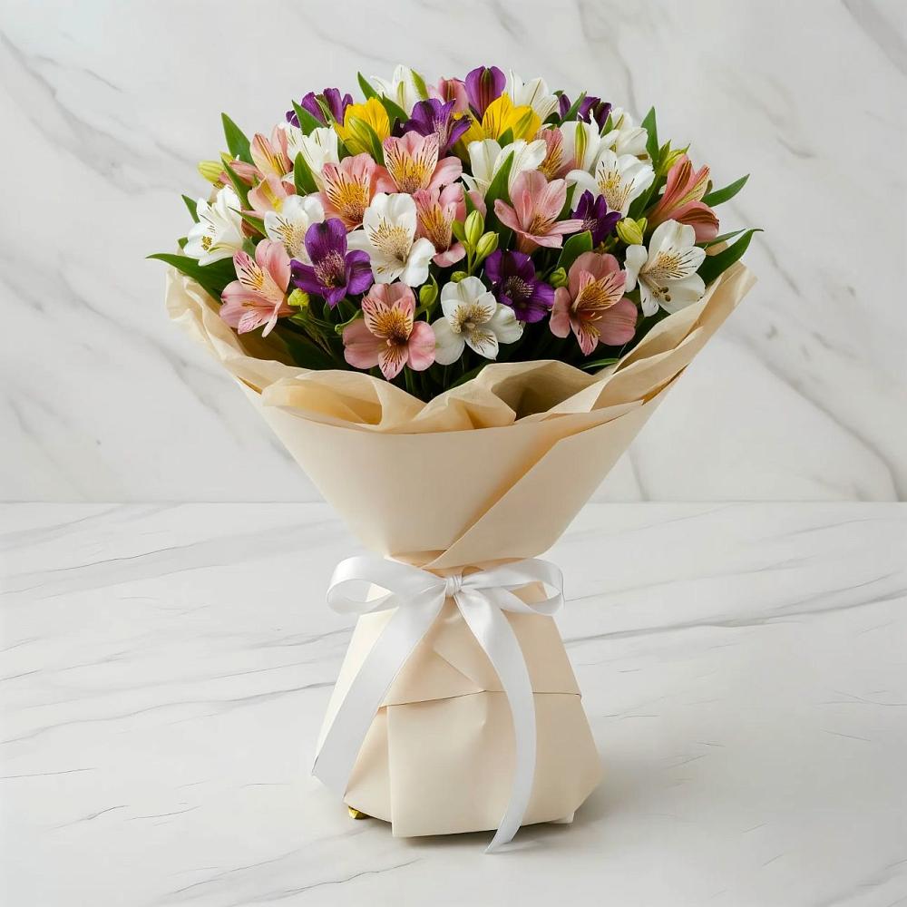 Букет цветов из: Альстромерии в Красном