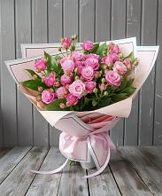 Букет Розовый кустик #REPLACE_PRED# Красном