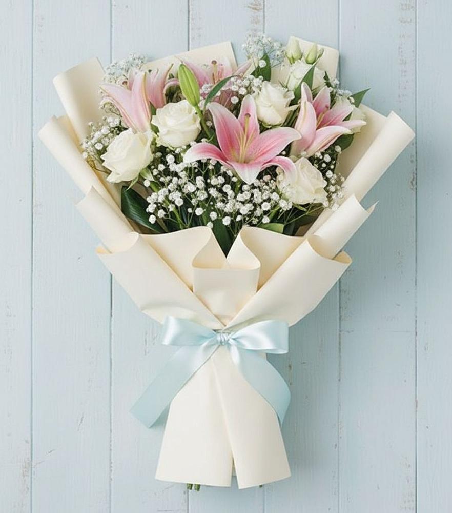 Букет цветов из: Лилии в Красном