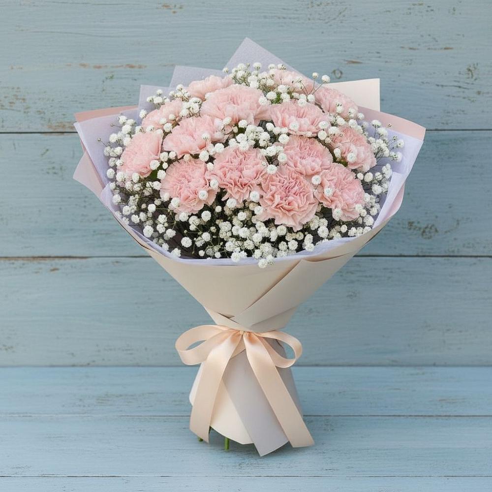 Букет цветов из: Гвоздики в Красном