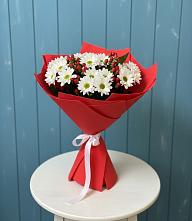 Букет цветов из:  Хризантемы в Красном