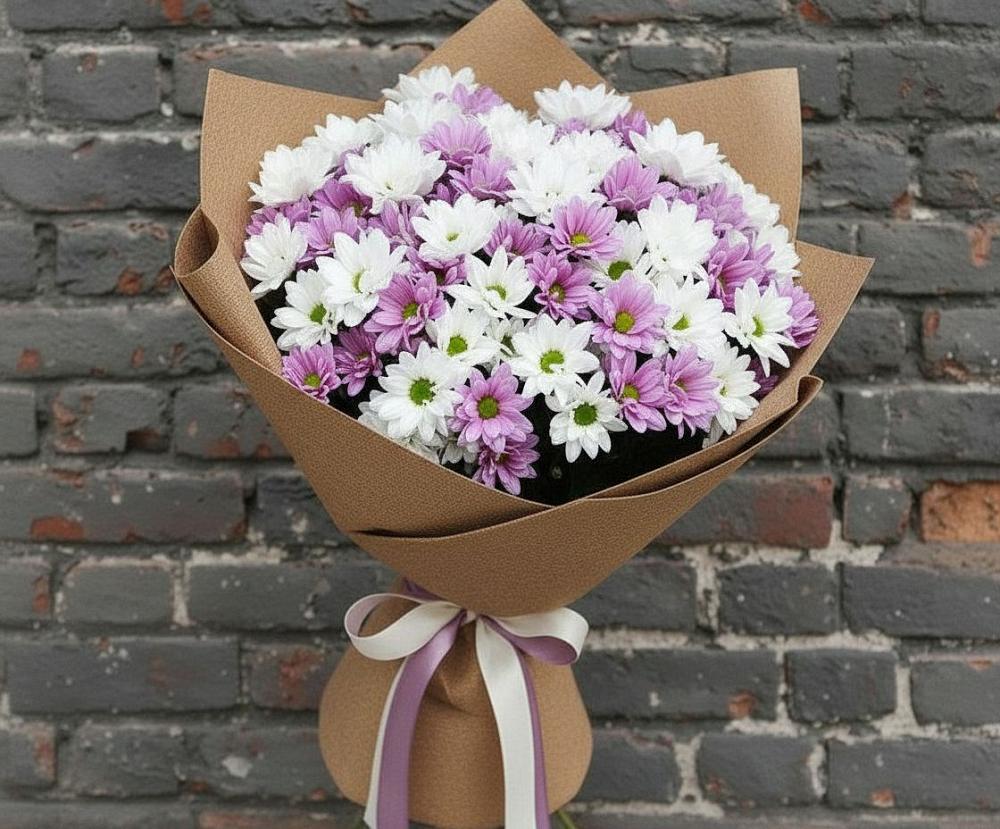 Букет цветов из: Хризантемы в Красном