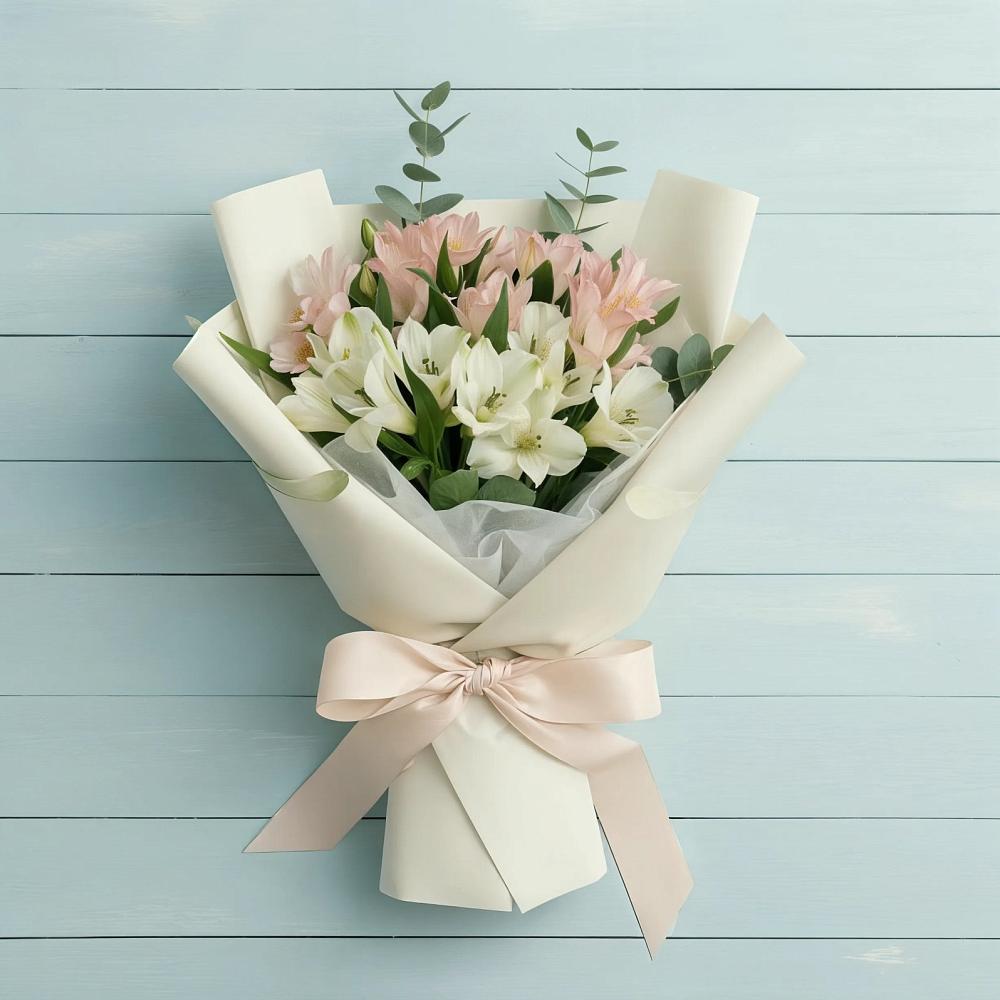 Букет цветов из: Альстромерии в Красном