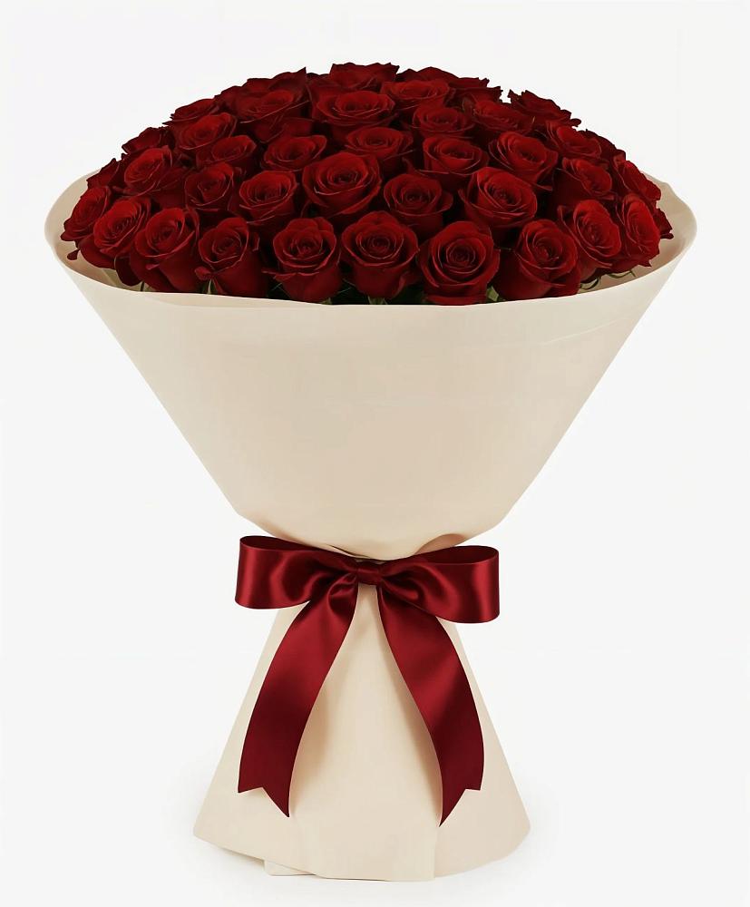 Букет 101 Бордовая роза Блэк Бакарра в Красном